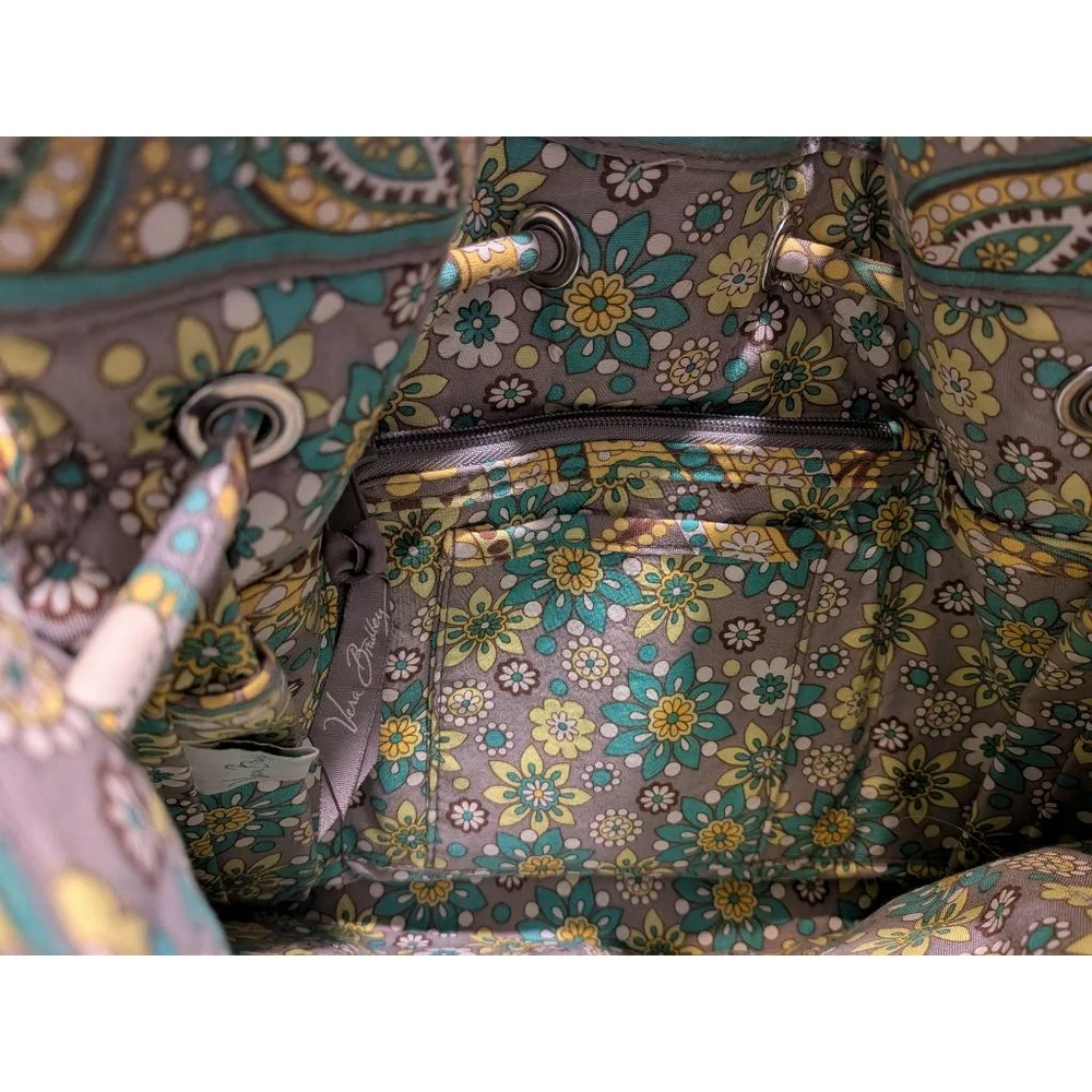 Women's Vera Bradley Shoulder Bag One Size Yellow Teal Paisley